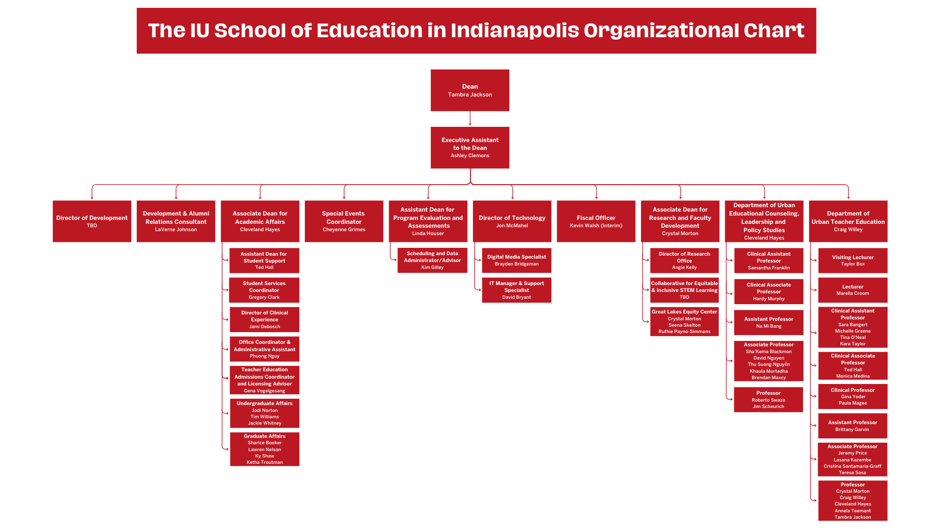 School of education organizational chart 2025